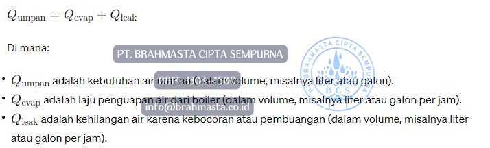 Cara Menghitung Kebutuhan Boiler Feed Water 9 Rumus Menghitung Kebutuhan Air Umpan Boiler
